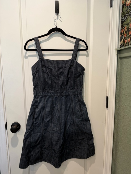 Fei Dresses & Skirts - Fei Anthropologie Dark Chambray Strappy A-Line Dress Size 10. 0053